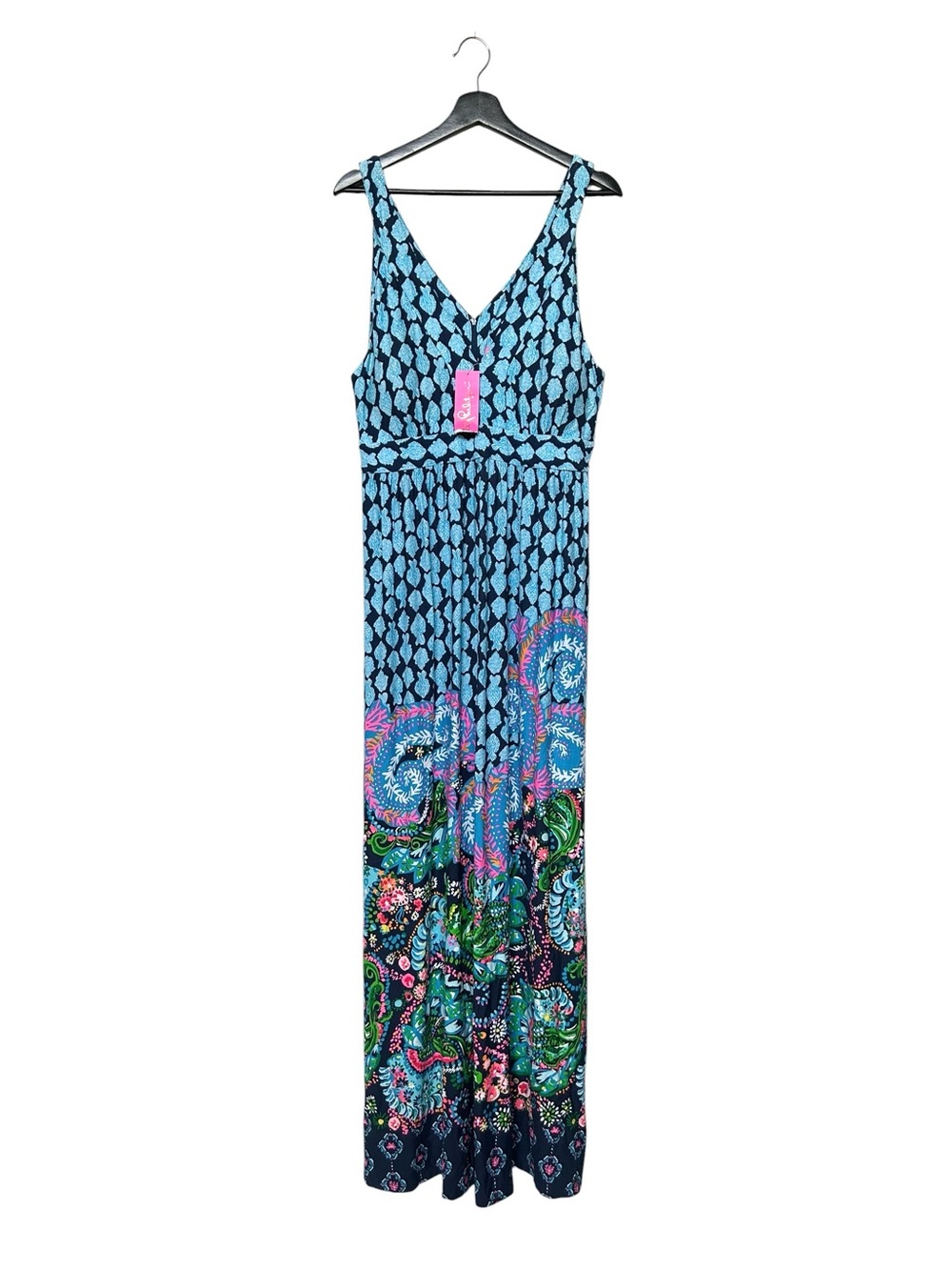 NWT Lilly Pulitzer Giorgiana Maxi Dress Size 14 Ride The Wave Engineer